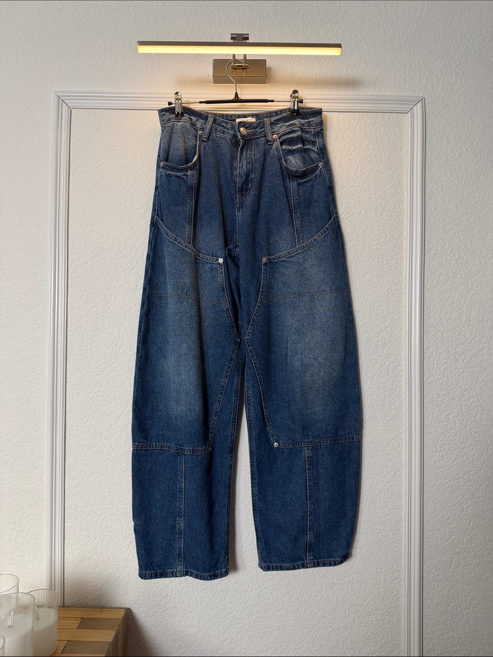 Forever 21 Dark Blue Wide-Leg Jeans